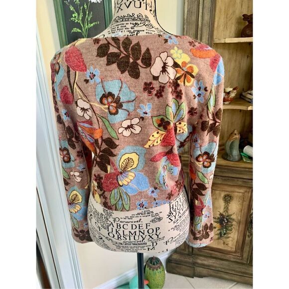 Joseph Ribkoff Floral Crop Sweater - Picture 6 of 7